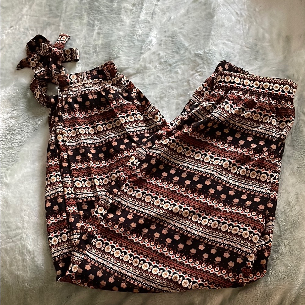 Bohemian pattern Ankle Cropped Pants